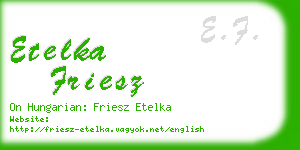 etelka friesz business card